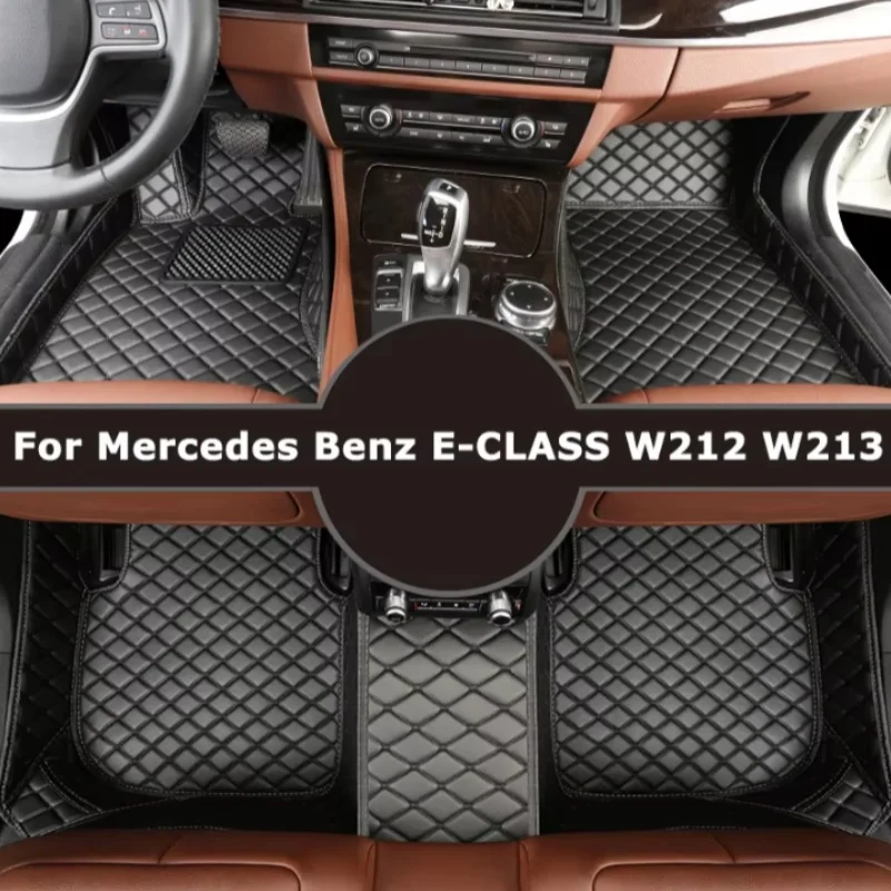 Luxury Custom Car Floor Mats Ant-Slip Foot Carpets For Mercedes Benz E-CLASS W212 W213 2009-2023 E200-E500 Auto Accessories