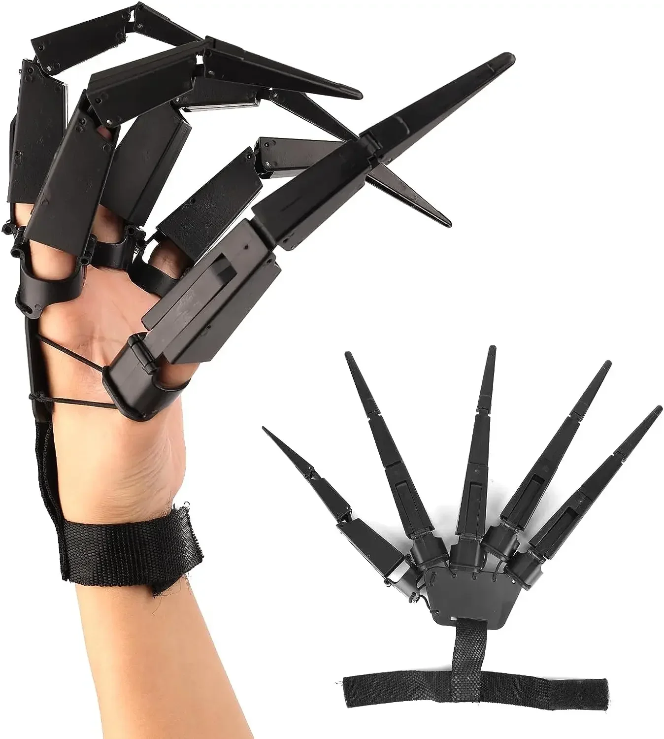 

F5 Horror Ghost Claw Halloween Prop Party Decor Articulated Fingers Scary Fake Fingers Skeleton Hand Cosplay Finger Glove