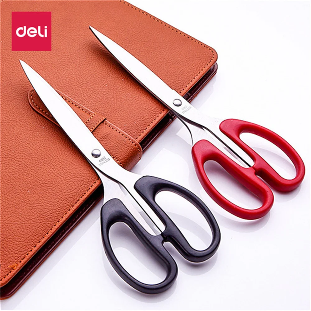 Deli High Quality Stainless Steel Big Scissors Business Office Home Tailor Shears Kitchen Knife Cutter Cutting Tool Stationery