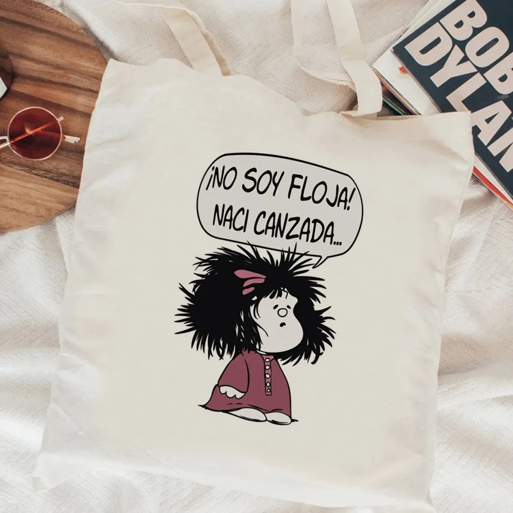 Mafalda torba na zakupy shopper zakupy eko płócienna torba z juty torba wielokrotnego użytku bolsa compra shoping jute net sacolas