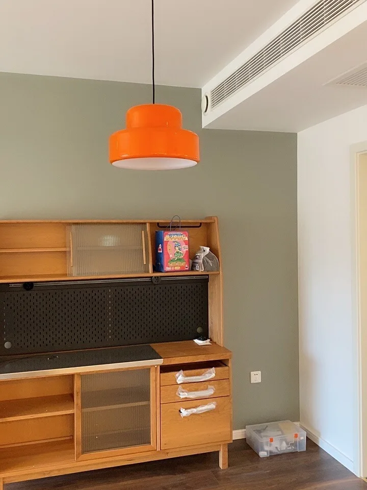 Plafonnier LED suspendu au design danois Vintage, design Orange, style médiéval, luminaire décoratif d'intérieur, idéal pour une salle d'étude, un Restaurant, un café ou une chambre à coucher