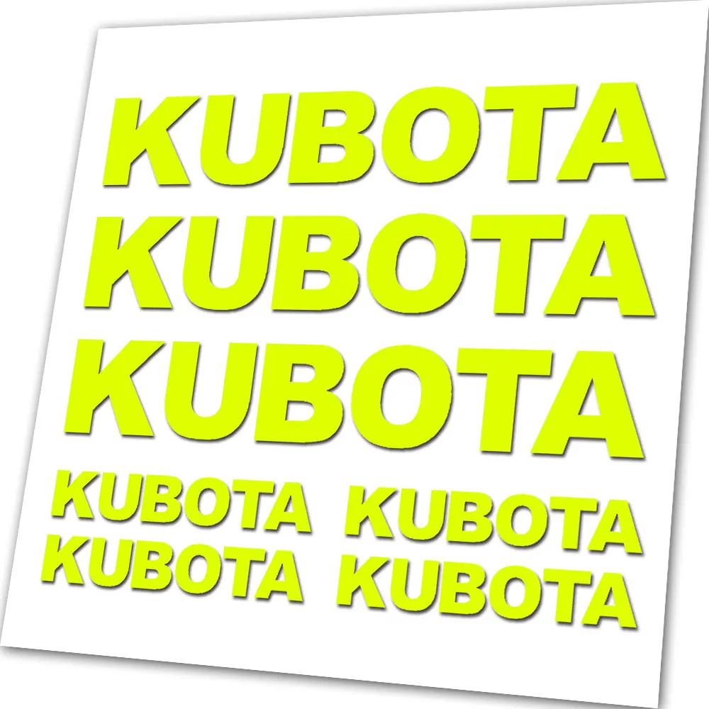 For KUBOTA TRACTOR VINYL DIE CUT DECAL / STICKER KIT