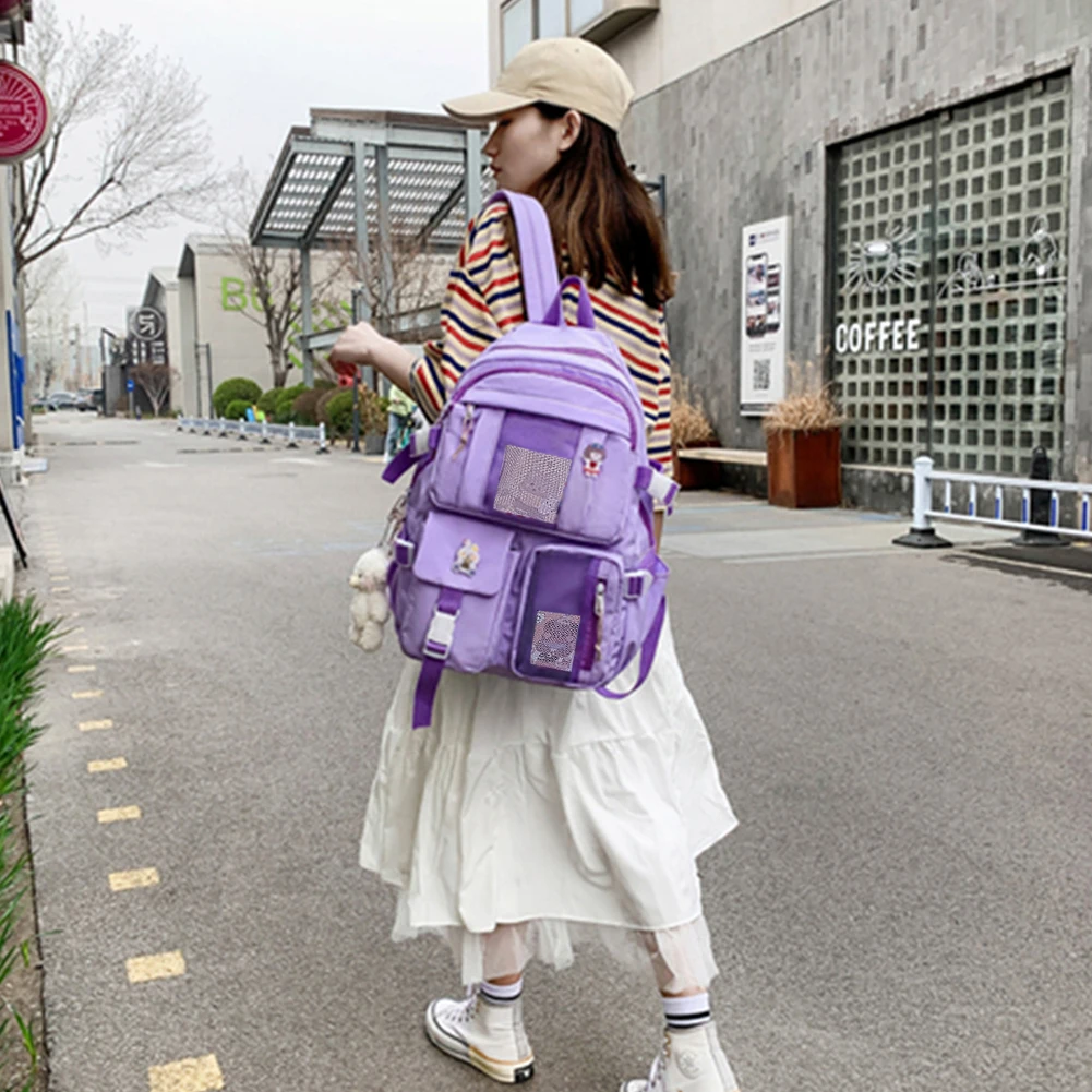 School Backpack College Bookbag Travel Daypack Cute Aesthetic Backpack Large Capacity Teens Book Bag with Multi Pockets for Gift
