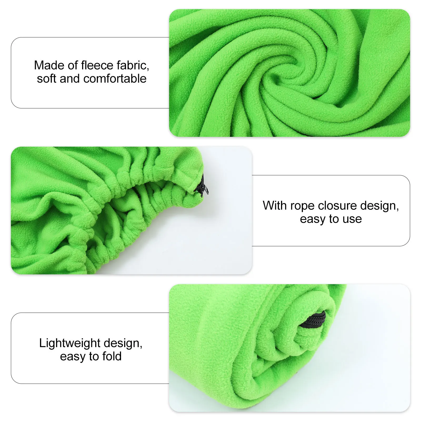 

Fleece Lined Sleeping Bag Lightweight Foldable Windproof For Outdoor Camping Hiking Trekking Backpacking Portable Travel