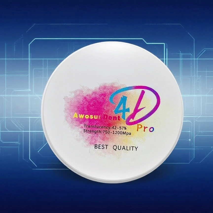 A1 A2 A3 A3.5  Colors 4D Pro Multilayer Zirconia Blank Open System CADCAM Lab Use Ceramic Disc