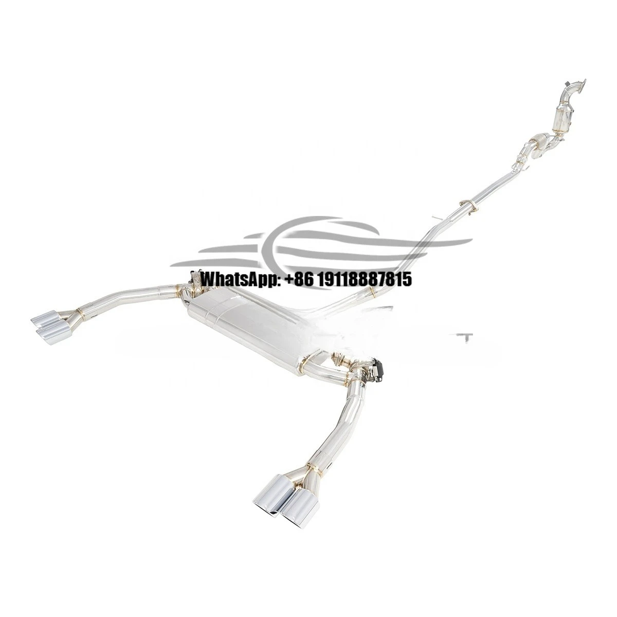 Car Parts Stainless Steel Full Exhaust Pipe System for Benz W177 CLA260 2.0T 2018+ Muffler with Quad Exhaust Tips