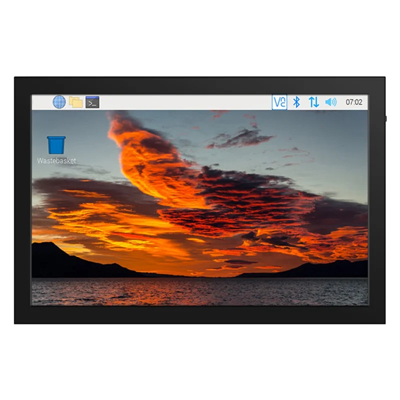 ABBH-10.1 Inch Touch Screen LCD Display with Metal Case for Raspberry Pi 3B+/4B Jetson Nano PC ,EU