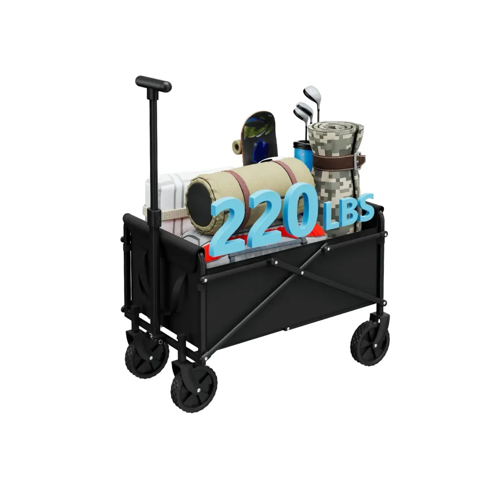 

Садовая тележка 220 фунтов, сверхпрочная складная тележка, складная уличная тележка для сада, снаряжение и оборудование для кемпинга, 1 шт.