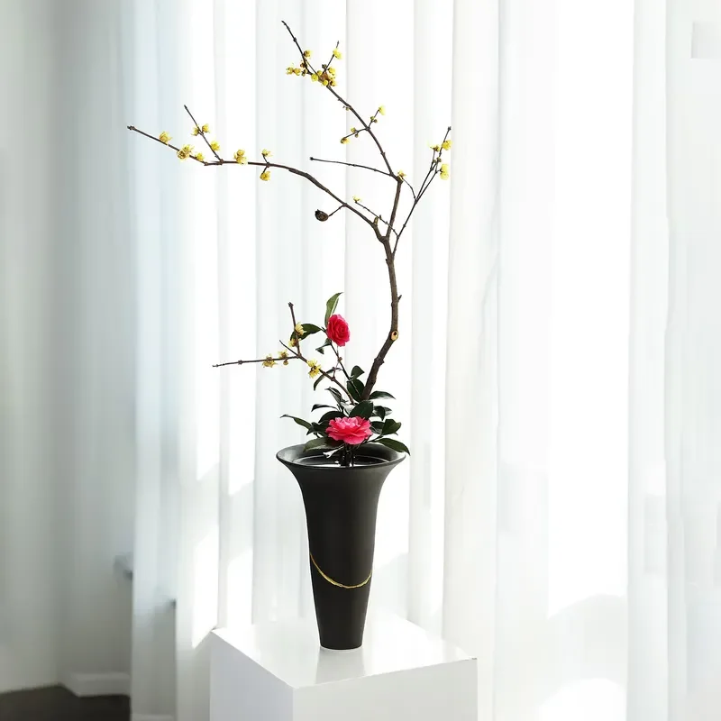 Jingdezhen Handmade Ceramic Vase Chinese Style Home Decor Living Room Ornament Japanese Ikebana Flower Arrangement Pot