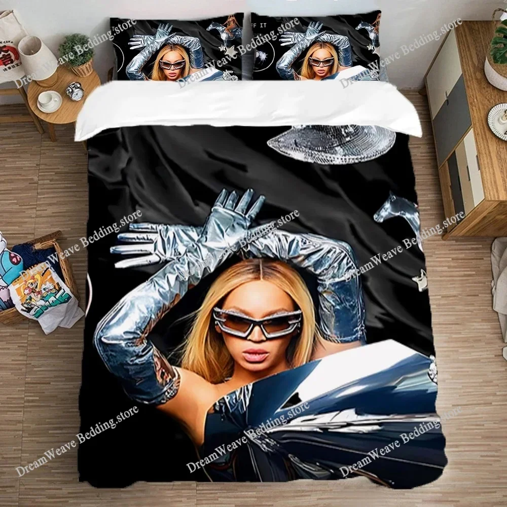Queen Bed Comforter Sets Quilt Cover Duvet Cover Set Single Double Large Size Art Fashion B-Beyonces Pillowcase Bedding Linen963 3