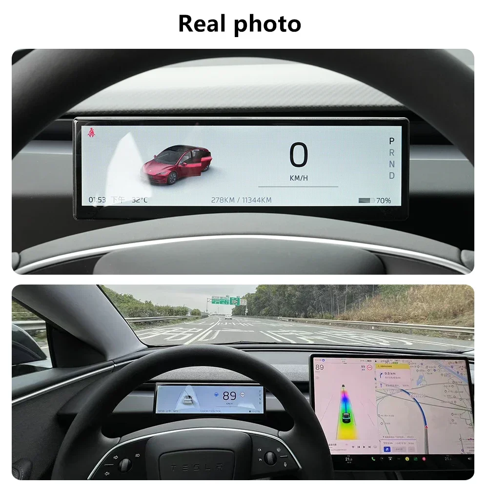 CSSBOON 8.8 Inch Wireless Carplay Dashboard Screen For Tesla Model 3 & Y Support Wireless Carplay Handle Cover Type Free Camera