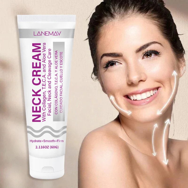 Collagen Moisturizing Neck Cream 60g Aloe Vera Smooth Nourish Skin For Neck And Face Reduce Fine Lines Multi-effect Neck Cream