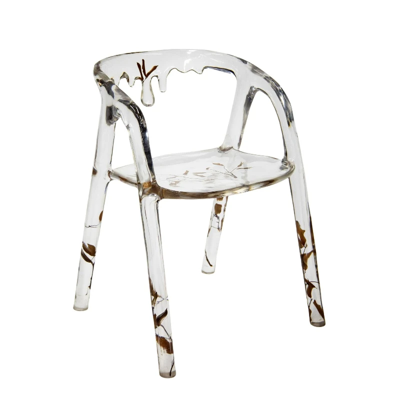 

Crystal Stool Bar Chair Transparent Epoxy Resin Leisure Furniture Water Droplet Three-dimensional Modern Simple