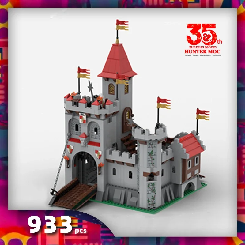 

HtMoc children bricks castle medieval toy building block brick lion castle series moc architecture for kid set compatible tower