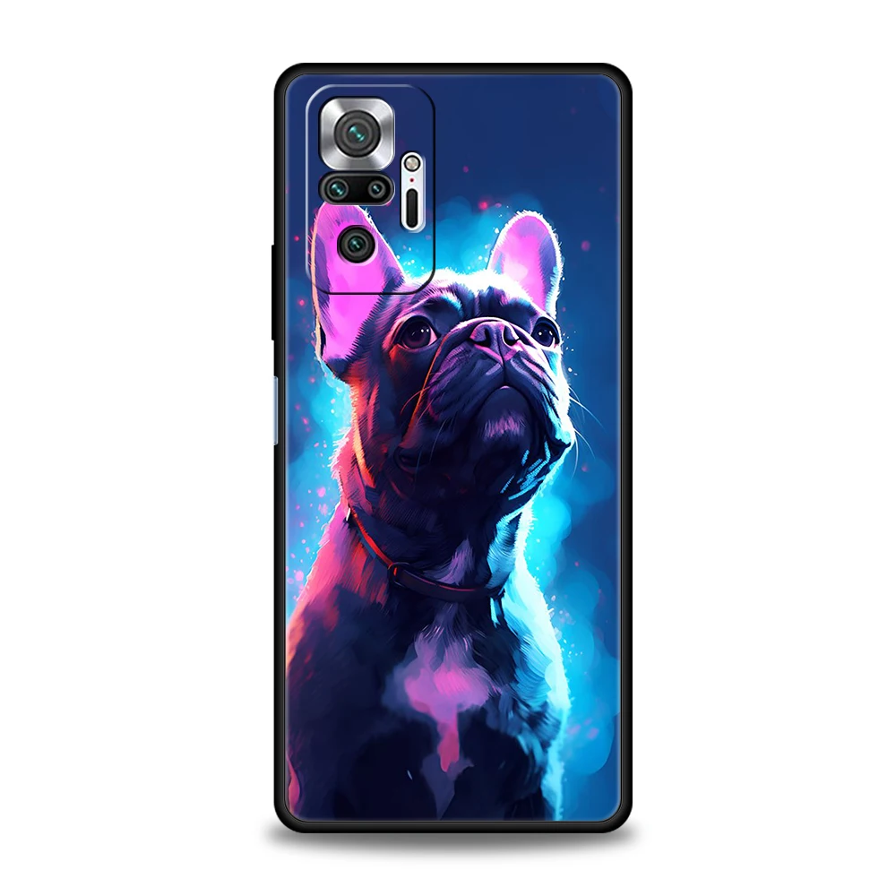 French Bulldog Phone Case Cover for Redmi 13C 10C Note 13 12 10 11 Pro 7 8T K40 K50 Gaming Pro Plus Silicone Soft Shell Capa Bag