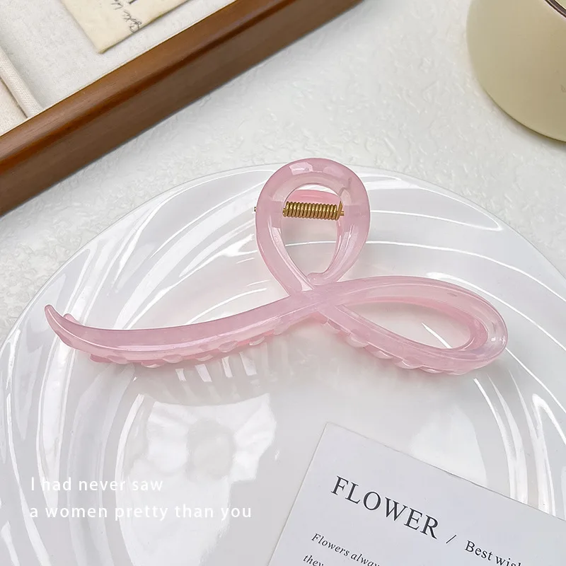 Elegante Gelee Farbe Bogen Haar Klaue Für Frauen Vintage Zurück Stirnband Haar Clip Krabben Mädchen Haarnadel Mode Haar Zubehör Ornament – Detail 17