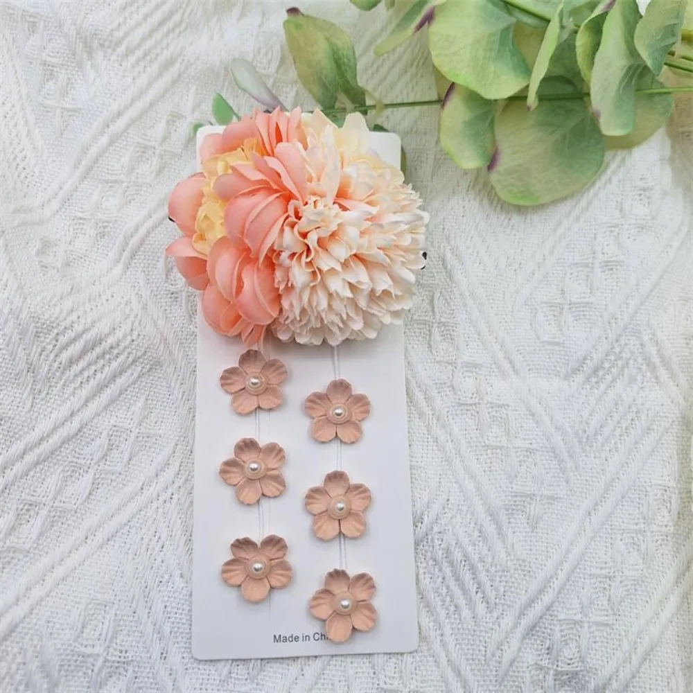 甘い花蝶サイドクリップ中国風の古代スタイルアジサイヘアクリップ韓服帽子フリンジタッセルカモノハシクリップ