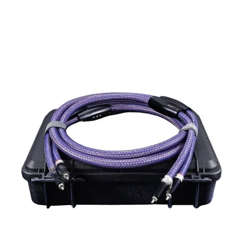 Dual Lotus two-to-two power amplifier audio HiFi signal, connect audio cable