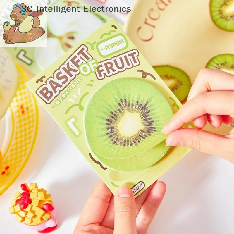 30 Pcs Cute Creative Food Material Sticky Notes Simulate Vegetable Fruits Mini Notes Message Notepad Diy Elf-Stick Memo Pads