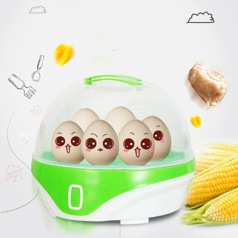 Electric Egg Cooker Auto Power Off Multifunctional Steamer: Hard Boiled, Poached, Scrambled, 6 Eggs Capacity