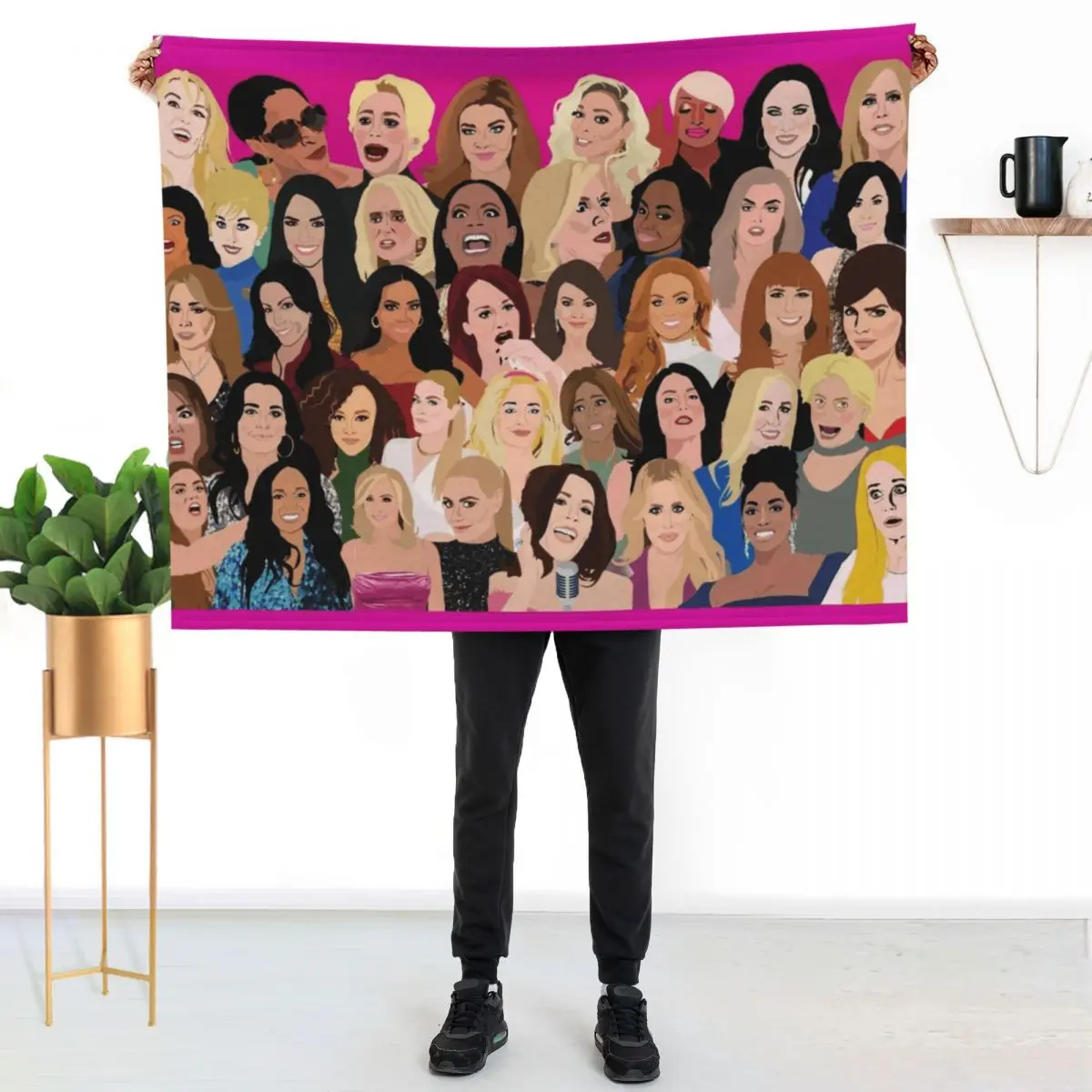Real Housewives Montage (RHONY, RHOBH, RHOA, RHONJ, RHOP, RHOC, RHOSLC, RHOD, VPR) Throw Blanket decorative Thins Blankets