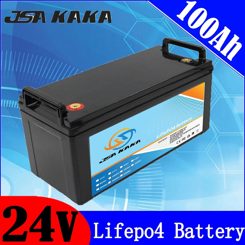 

24v lifepo4 25.6V 24V 100Ah 80Ah 50Ah LiFePo4 Battery Pack Lithium Iron Phosphate Batteries For Solar RV Home Storage Boat