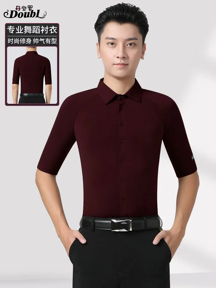 มาตรฐานแห่งชาติ 2025 เครื่องแต่งกายเต้นรําชายเสื้อกลางแขนบอลรูมเต้นรําเครื่องแต่งกายคู่เต้นรําเครื่องแต่งกาย Modern Dance Top