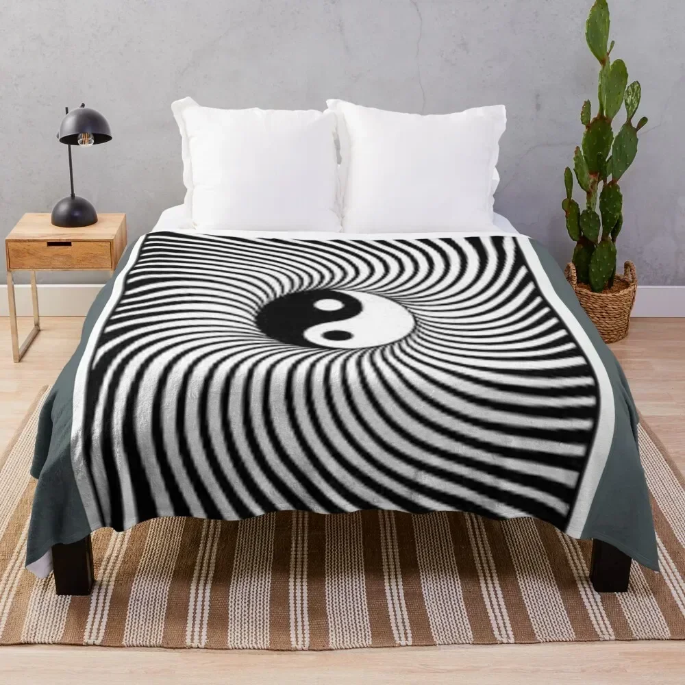 

YING & YANG Throw Blanket Summer Beddings Moving Hairy Plush Blankets