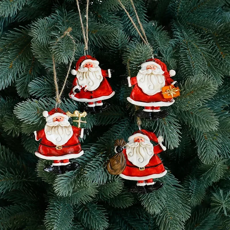 

New Christmas Resin Pendant Xmas Tree Decoration Christmas Socks Gift House DIY Kids Toys Gifts Xmas Ornaments Navidad 2025