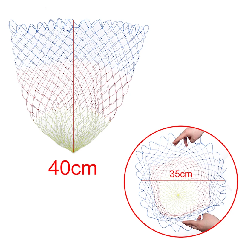 5 Sizes Nylon Fishing Net Collapsible Fishing Tools Mesh Hole Depth Folding Net