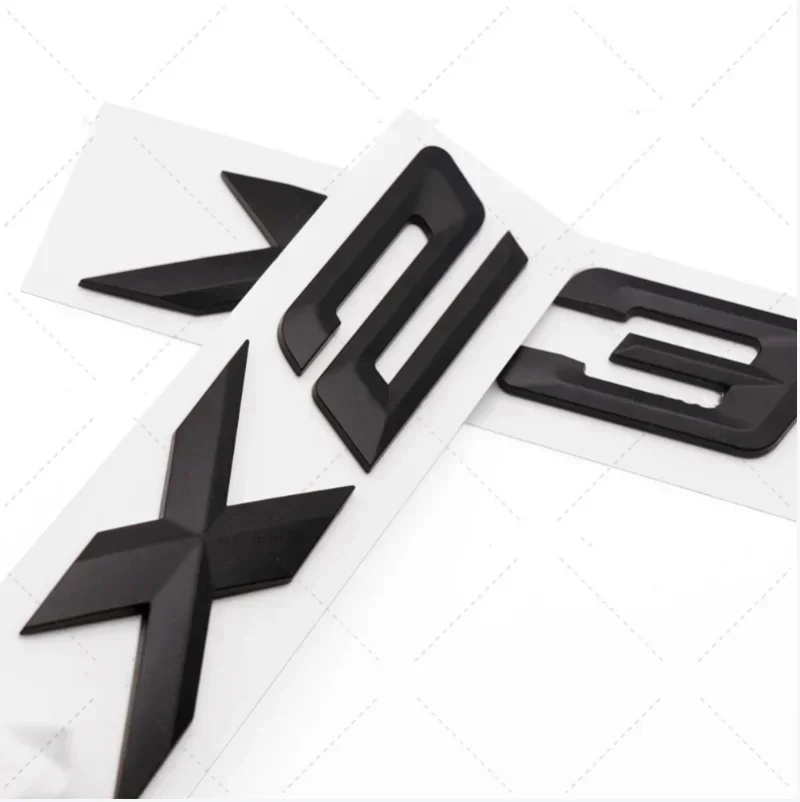 ثلاثية الأبعاد ABS كروم أسود سيارة الخلفي الجذع رسالة ملصق لسيارات BMW X1 X2 X3 X4 X5 X6 X7 GT شعار شارة اكسسوارات السيارات التصميم #4