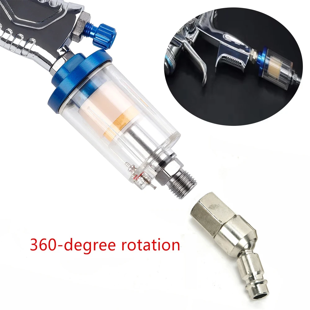 1/4' Air Compressor, Spray Gun, Oil-water Separation Filter, Pneumatic Tool, Air Filter, Rotatable 360° Air Hose Quick Coupler
