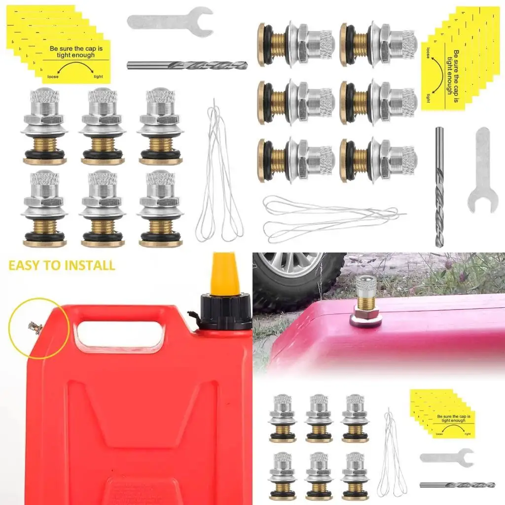 

E8BD Universal Fuels Vent Set 6 Coppers Caps With Installation Accessories