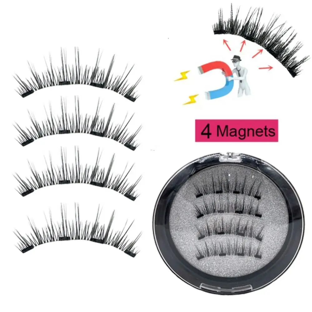 Easy to Use Makeup Tools Women Magnet Upper Eyelashes False Eyelashes Magnetic Eyelashes Lashes Extension with Applicator/Clip