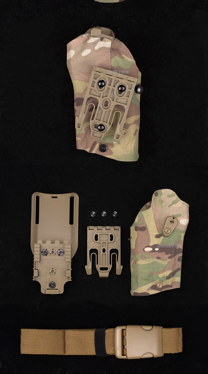 Tactical Pistol Holster for P320 Compatible X300 Flashlight Right Hand Hunting Shooting Drop Leg Holsters with Thigh Strap