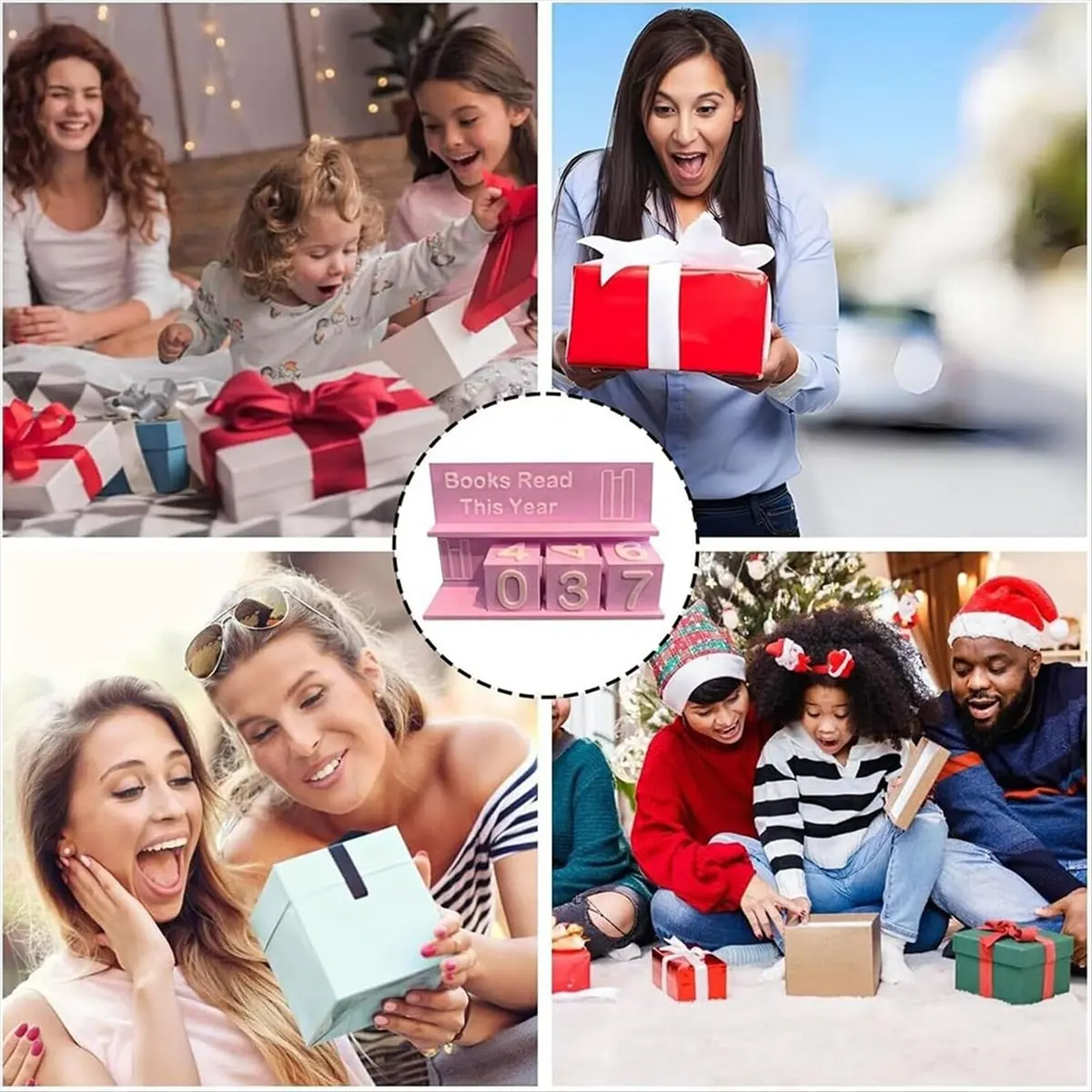 Bookshelf Decor Book Read This Year Counter, 3d Challenge Reading Tracker, Reading Challenge Gift, Number-Blocks Sign A
