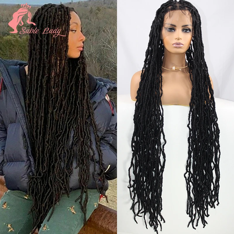 

Sable Lady Synthetic Dreadlocks Faux Locs Crochet Hair Dreadlocks For Black Women Braids Hair Wig Lace Wigs Knotless Box Braids