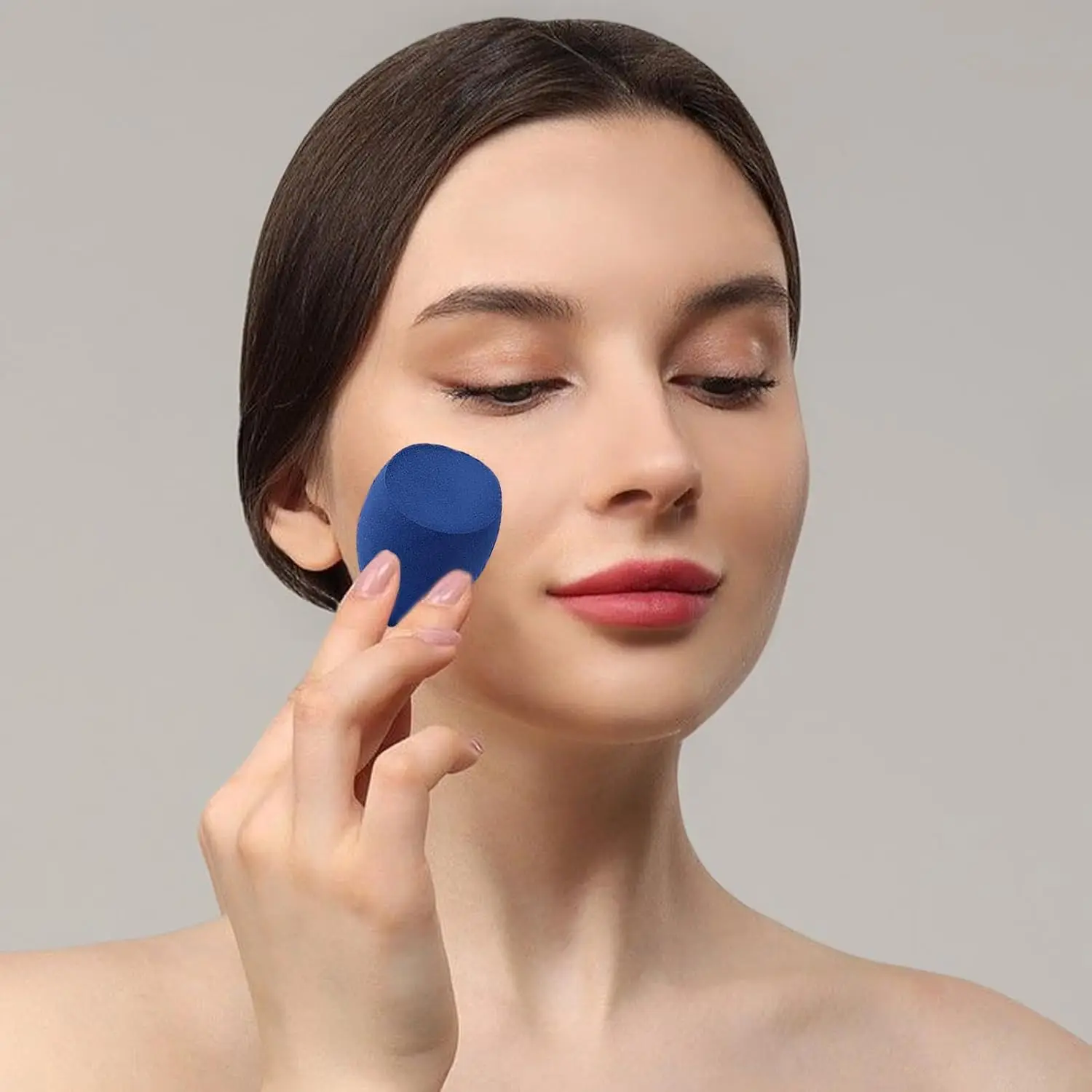 14個入り ハイブリッドメイクアップスポンジ＆パウダーパフセット - 親水性ラテックスフリーファンデーション＆ルースパウダー |   ビーガンオイルフリービューティーツール