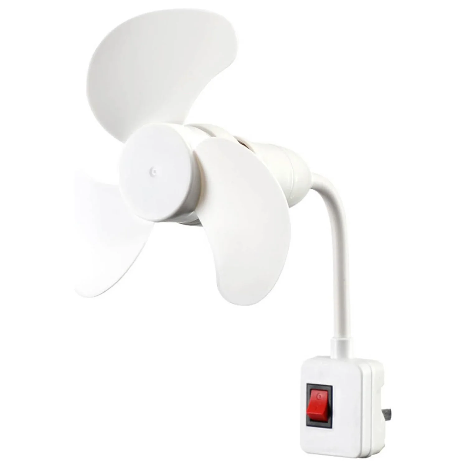 Kleiner Kühlventilator, elektrischer Tischventilator mit E27-Schraubfassung, 360° ° Biegsamer Halsventilator für Küche, Schlafzimmer, Wohnheim, Arbeitszimmer, Tischventilatoren