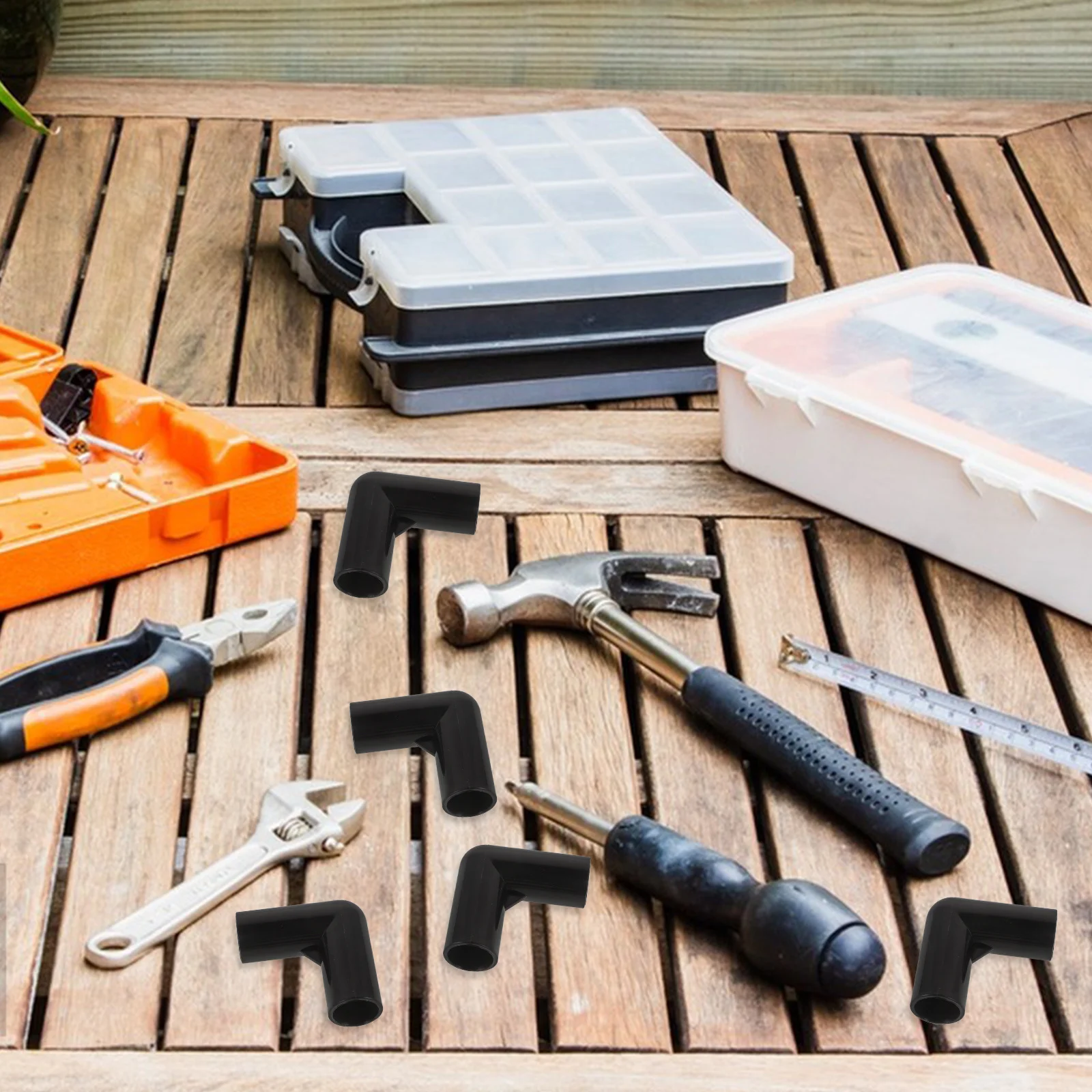 30 قطعة عمود الخيمة محول البلاستيك الزاوية اليمنى الكوع موصلات المظلة استبدال أجزاء تركيبات إطار خيمة خارجية #5