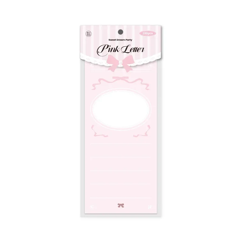 100sheet Sweet Korean Memo Pad Scrapbooking for Girl Cute Lace Bow Ballet Series Notepad Cute Student Non-sticky Memo Pad