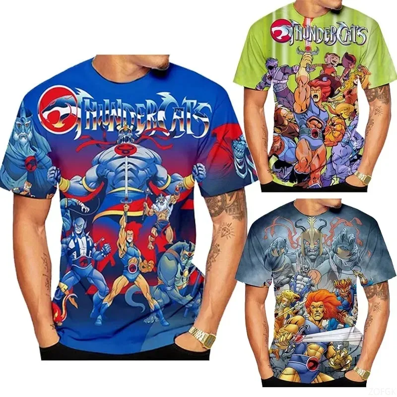 أنيمي ThunderCats 3D الكلاسيكية تي شيرت الحرب قميص الرجال أزياء المحملة المرأة عارضة أعلى
