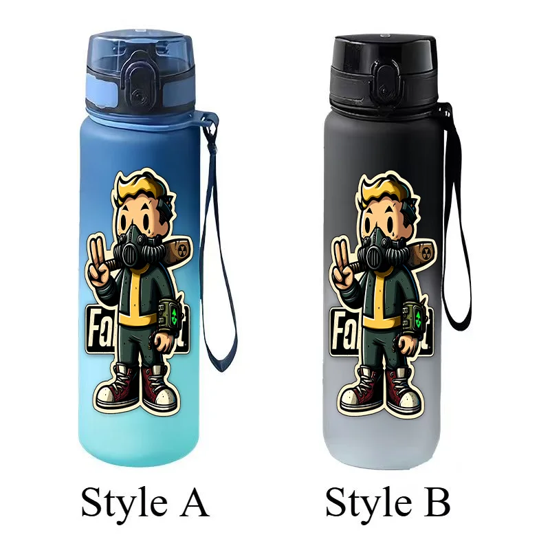 650MLGame Fallout Shelter Gradient Water Cup Portable Leak‑proof Drinking Bottle with Hand Strap for Teen Players view 6