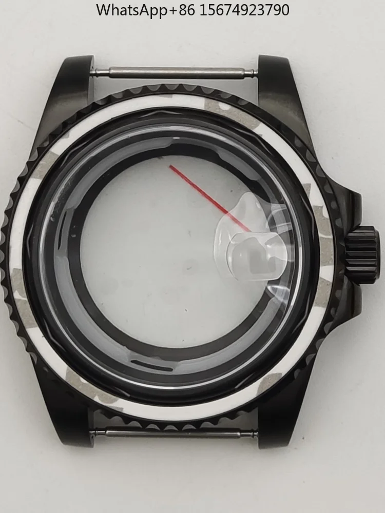 Modified watch + case is suitable for NH35/36/4R movement replacement 40MM black case sapphire