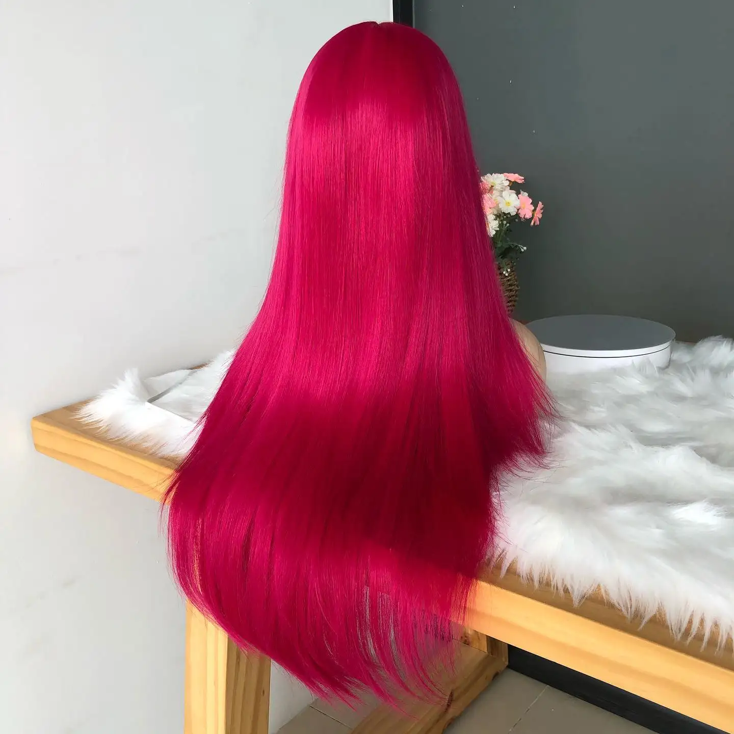 شفاف وردي داكن وردي 13x4 الدانتيل الباروكات الأمامية البرازيلي شعر طبيعي مفرود باروكة 13x6 الدانتيل شعر مستعار أمامي للنساء قبل قطعها