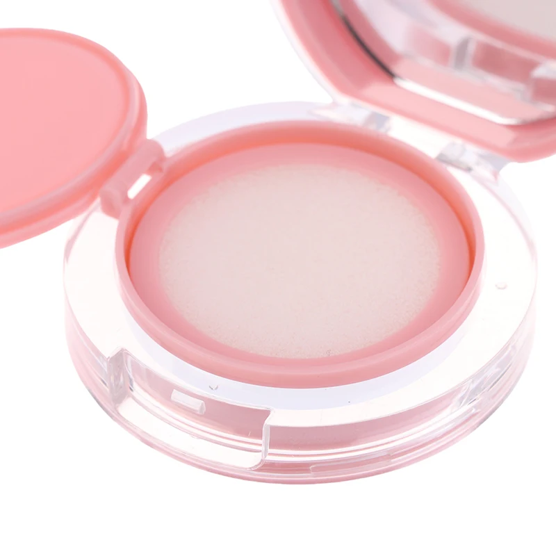 1pc rosa mini almofada de ar fundação diy caixa vazia puff com espelho para bb creme recipiente cosmético caso maquiagem cuidados com a pele