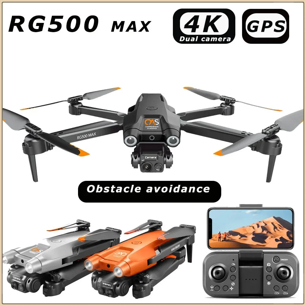 

RG500 MAX GPS Drone 4K Professional HD Dual Camera 5G Wifi Photography Brushless Foldable Quadcopter RC Distance Dron Toy Gifts