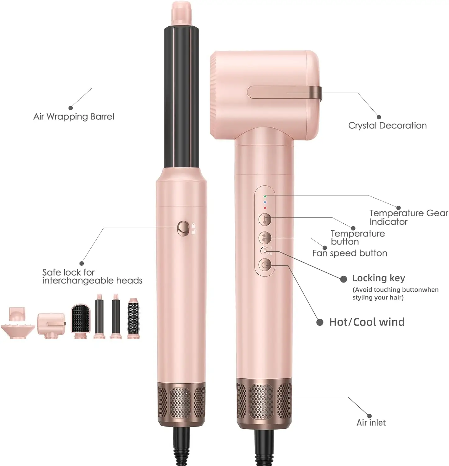 110000 دورة في الدقيقة عالية السرعة Bldc فرش أدوات الشعر ضربة مجفف فرشاة مجموعة التفاف الطراز Cepillo صالون فرشاة الهواء الساخن مجفف الشعر