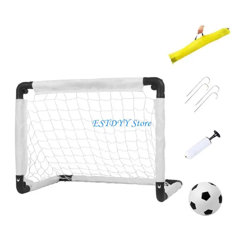 G6DE Foldable Football Goals Soccer Ball Football Outdoor Training Net for Backyard
