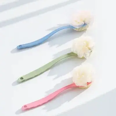 

3Pcs Hanging Shower Brush Set Long Handle Bath Body Cleaning Brush for Exfoliating and Massaging Skin Random Color Bathing